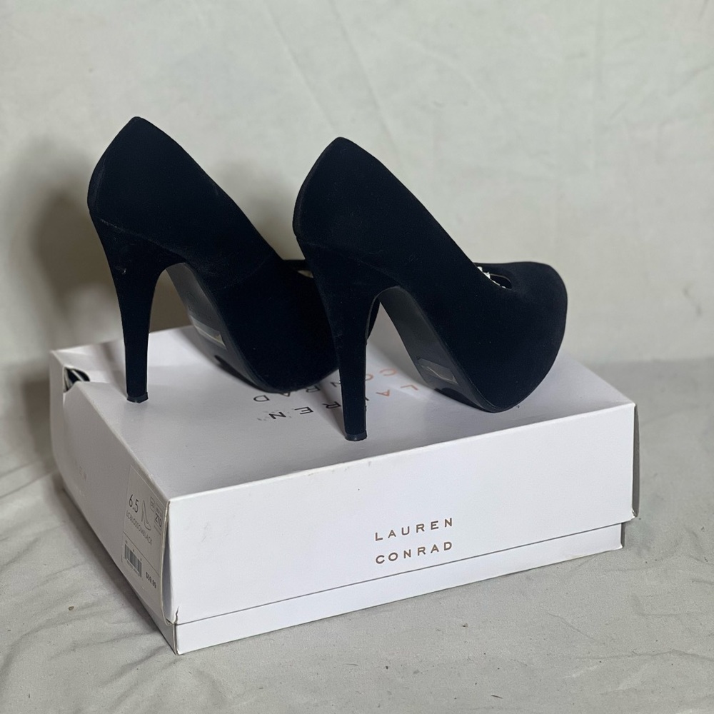 Lauren Conrad Blossom Black Women's Dress Heels.